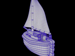 toon yacht 3D Model