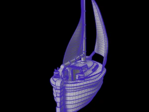 toon yacht 3D Model