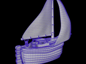 toon yacht 3D Model
