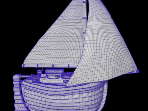 toon yacht 3D Model