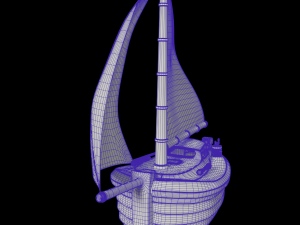 toon yacht 3Dモデル