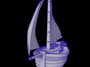toon yacht 3D Model
