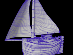 toon yacht 3Dモデル