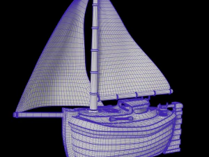 toon yacht 3D Model