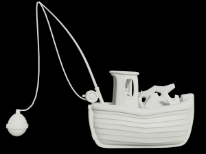 toon fishing boat 3D Model