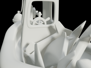 toon fishing boat 3D Model
