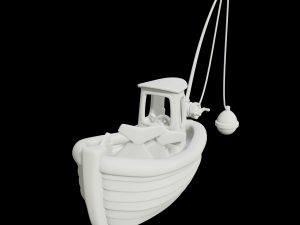 toon fishing boat 3D Model
