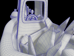 toon fishing boat 3D Model