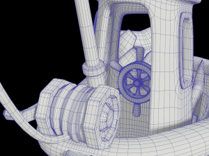 toon fishing boat 3D Model