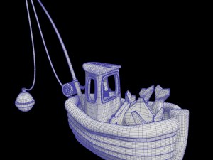 toon fishing boat 3D Model
