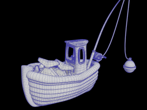 toon fishing boat 3D Model