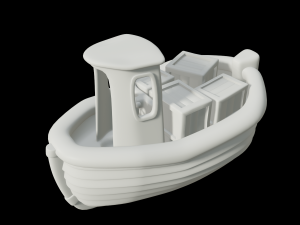 toon cargo boat 3D Model