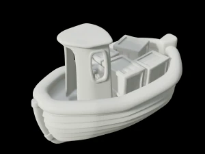 toon cargo boat 3D Model