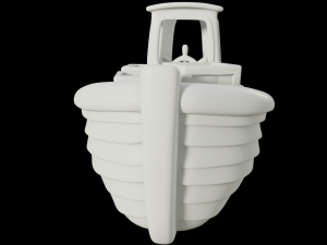 toon cargo boat 3D Model