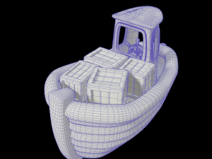 toon cargo boat 3D Model