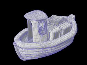 toon cargo boat 3D Model