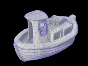 toon cargo boat 3D Model