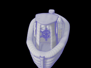 toon cargo boat 3D Model