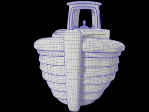 toon cargo boat 3D Model