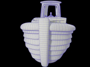 toon cargo boat 3D Model