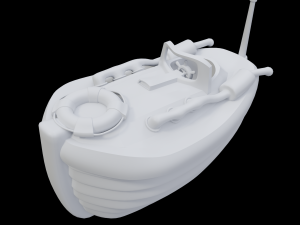 toon speedboat Model 3D
