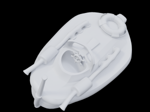 toon speedboat Model 3D
