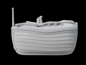toon speedboat Model 3D