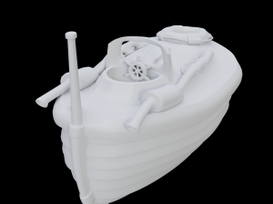 toon speedboat Model 3D