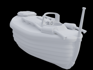 toon speedboat Model 3D