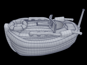 toon speedboat Model 3D