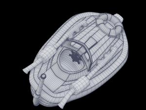 toon speedboat Model 3D