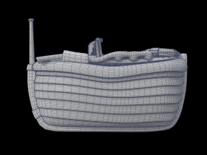 toon speedboat Model 3D