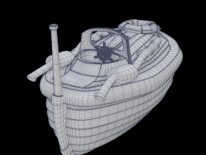 toon speedboat Model 3D