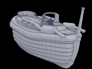toon speedboat Model 3D