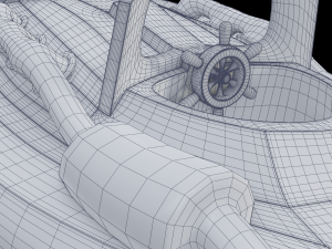 toon speedboat Model 3D