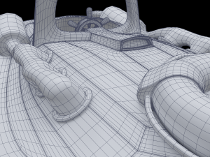 toon speedboat Model 3D