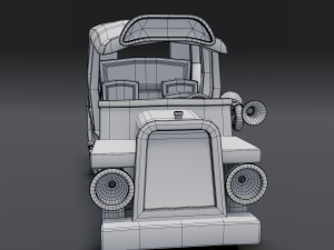 cartoon bus Modèle 3D