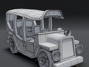 cartoon bus Modèle 3D