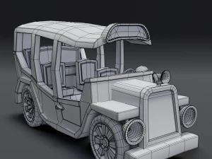 cartoon bus 3D Model