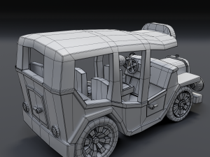 cartoon bus Modèle 3D