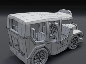 cartoon bus 3D Model