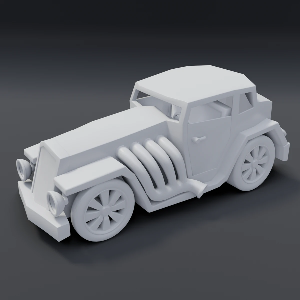 cartoon hotrod 3D Model .c4d .max .obj .3ds .fbx .stl .blend