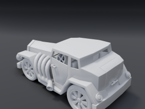 cartoon hotrod 3D Model