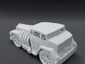 cartoon hotrod 3D Model