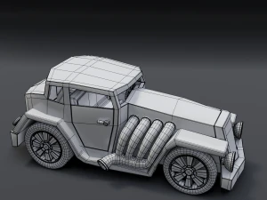 cartoon hotrod 3D Model