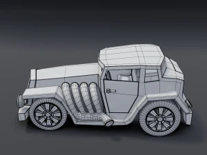 cartoon hotrod 3D Model