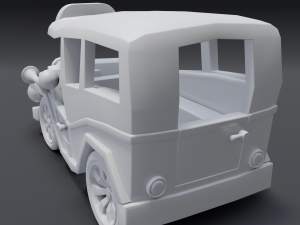 cartoon van Model 3D