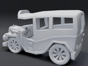 cartoon van Model 3D