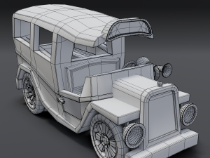 cartoon van Model 3D