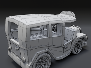 cartoon van Model 3D
